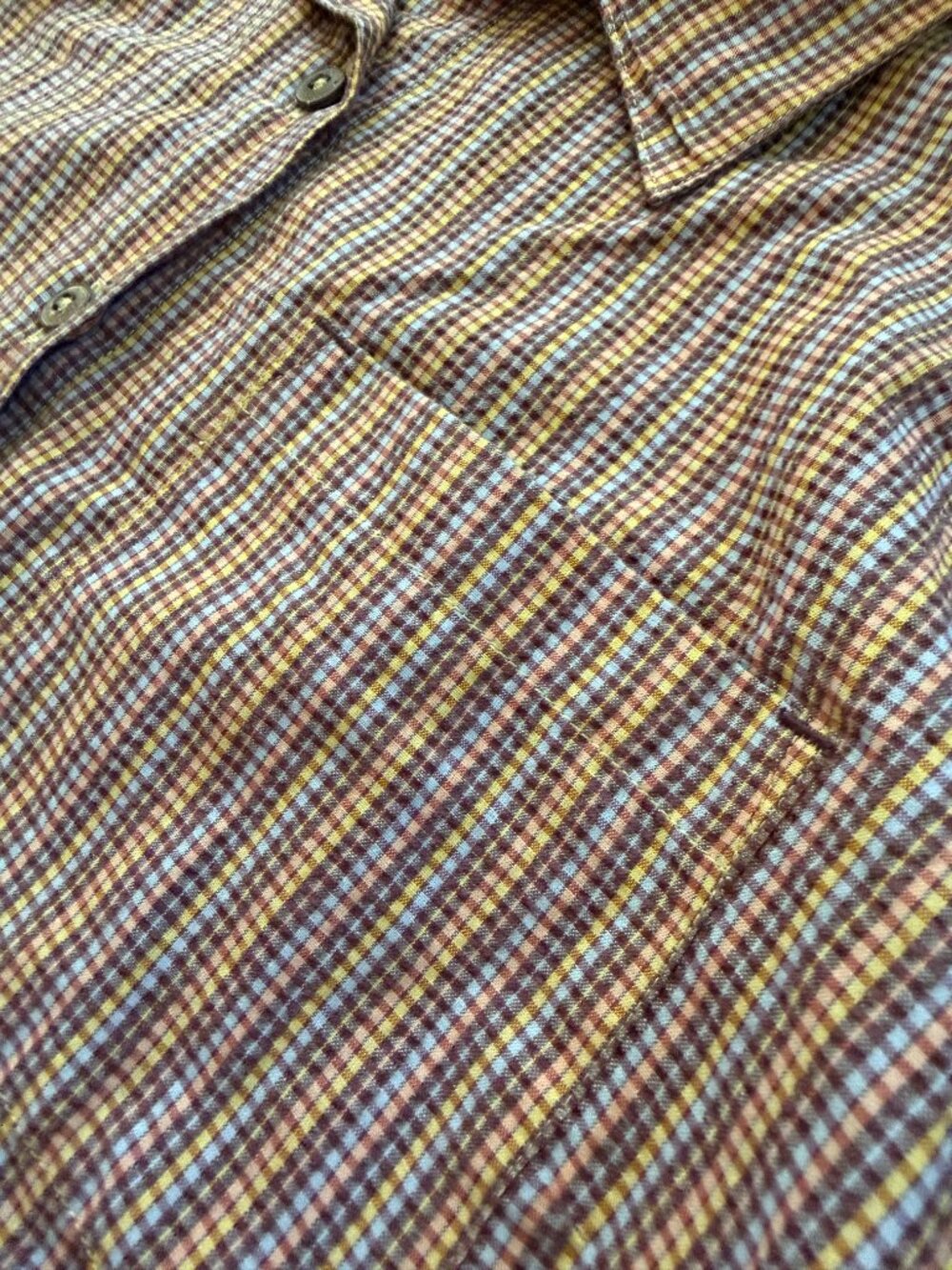PATAGONIA Women's Boxy Short Sleeve Button Shirt | multicolor check | Medium - Picture 7 of 9